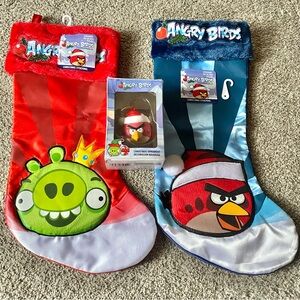 Rare Angry Bird Christmas Bundle Lot